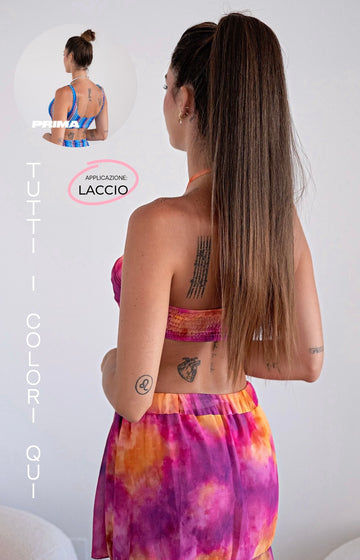 Coda extension con laccio liscia vari colori - R.a. Boutique 