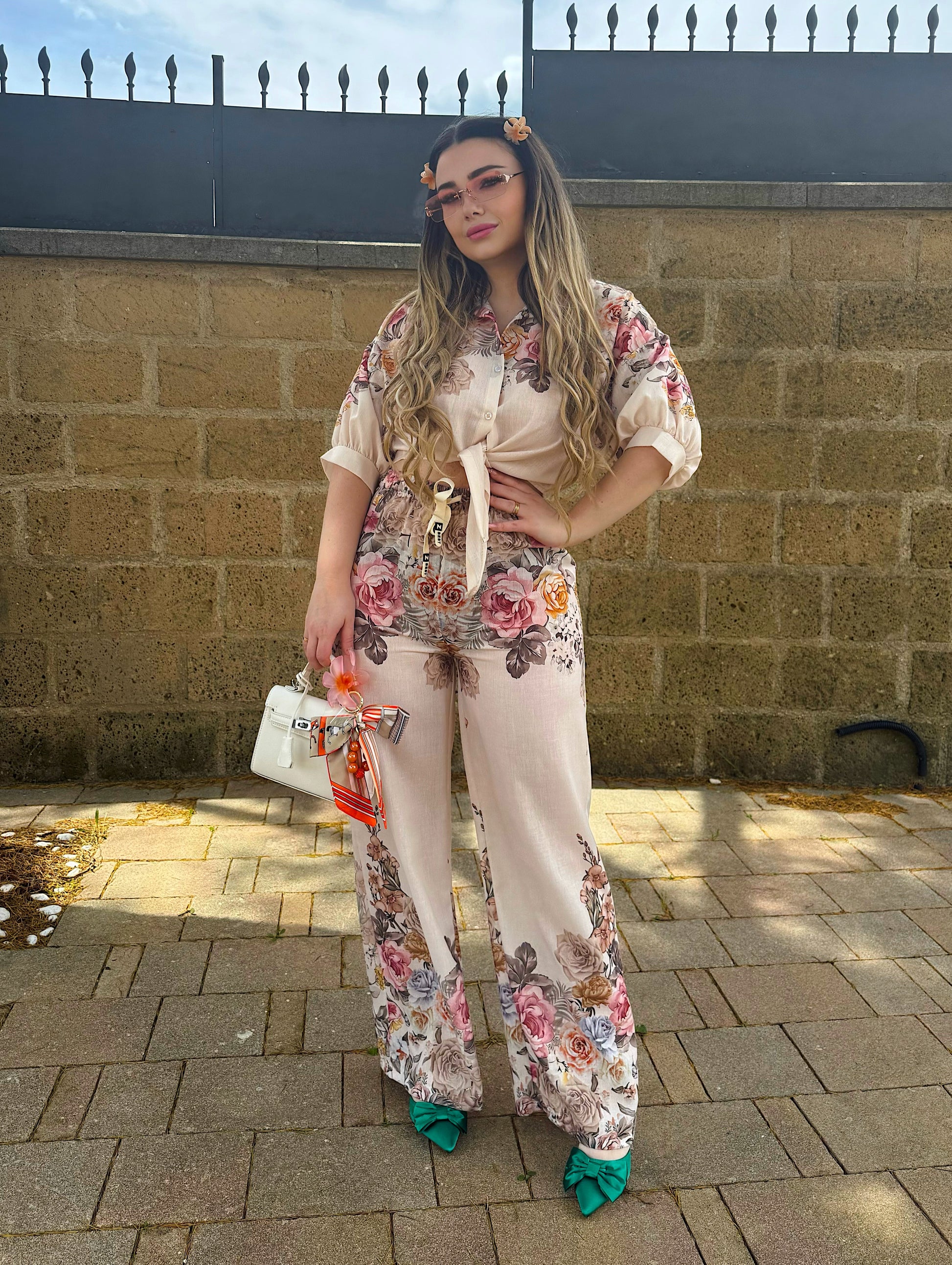 Set camicia e pantalone floreale - R.a. Boutique