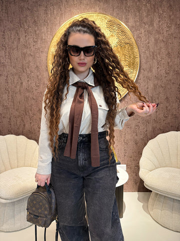 Camicia con cardigan choco - R.a. Boutique