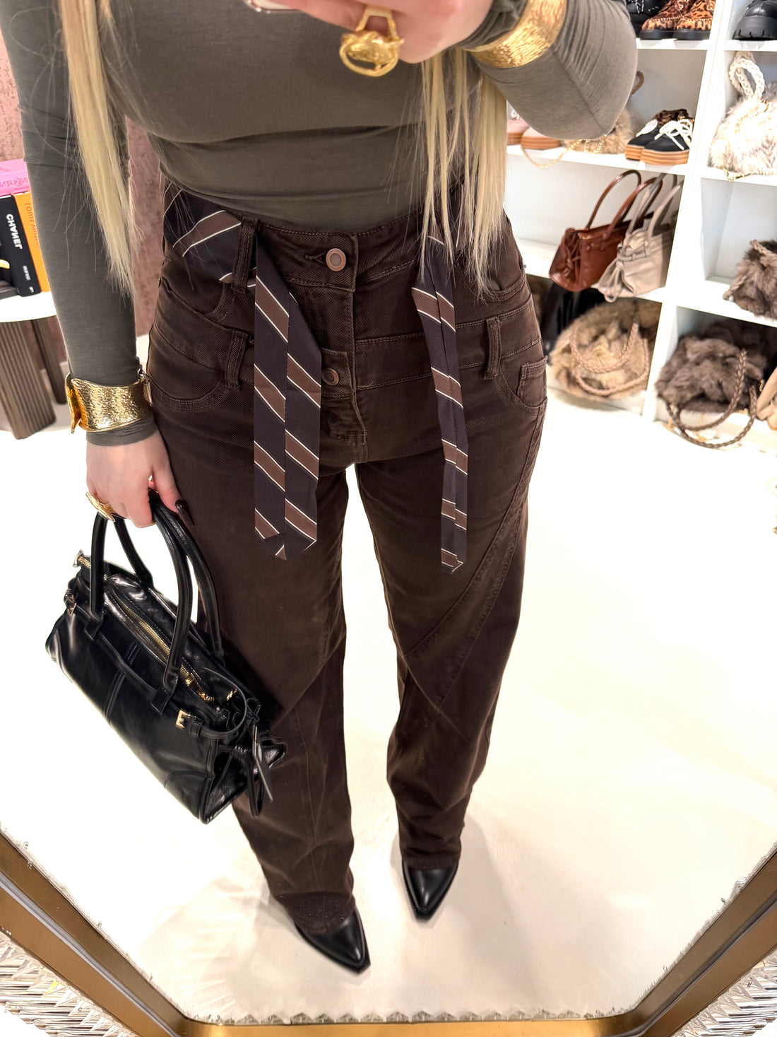 Jeans Oxford Tie con cintura - R.a. Boutique