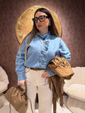 Camicia in jeans con spille - R.a. Boutique