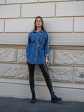 Giaccone di jeans con borchie - R.a. Boutique 