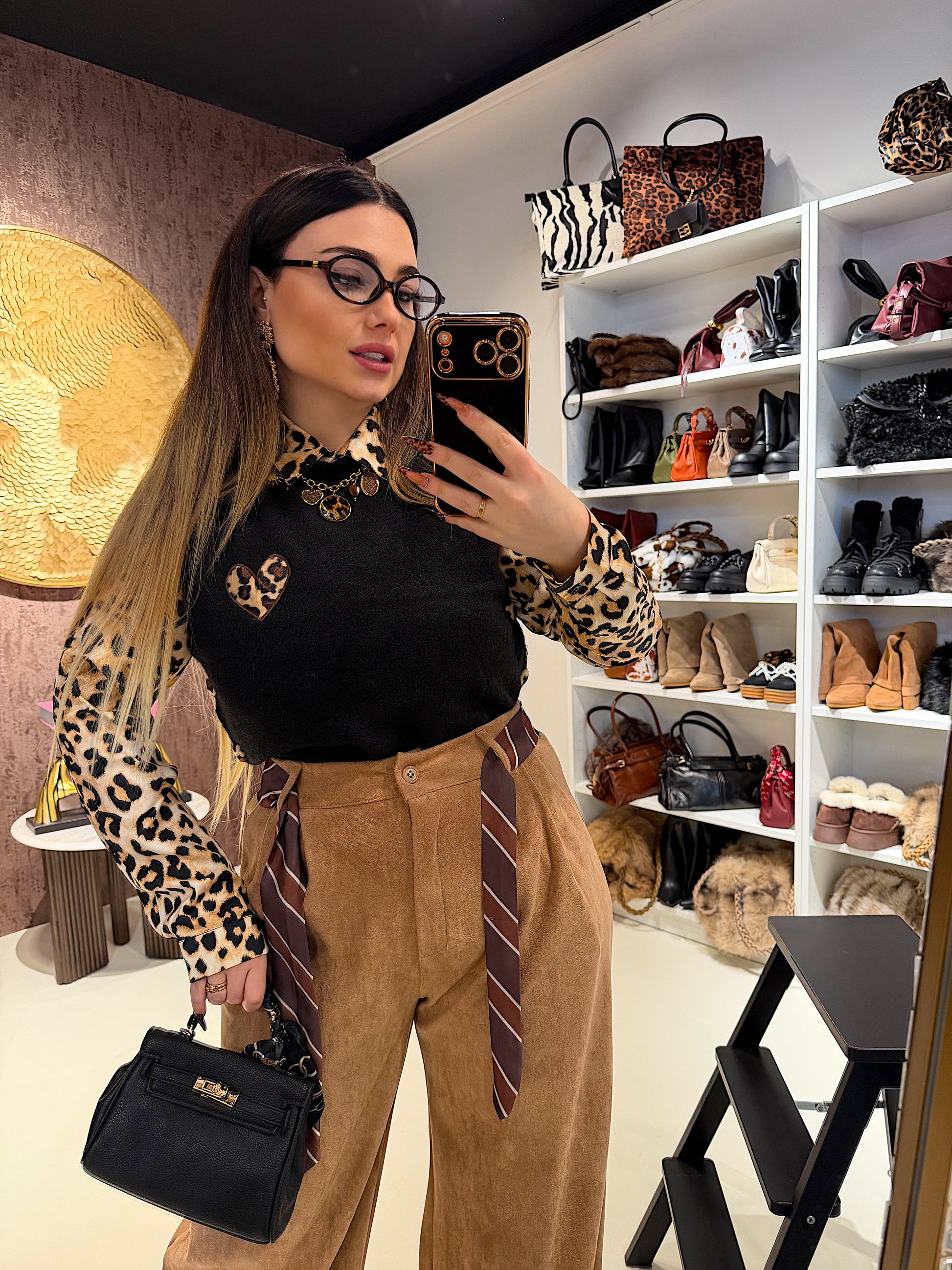 Gilet con cuore maculato i bottoni laterali - R.a. Boutique