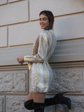 Abito in maglia gold con cintura - R.a. Boutique 