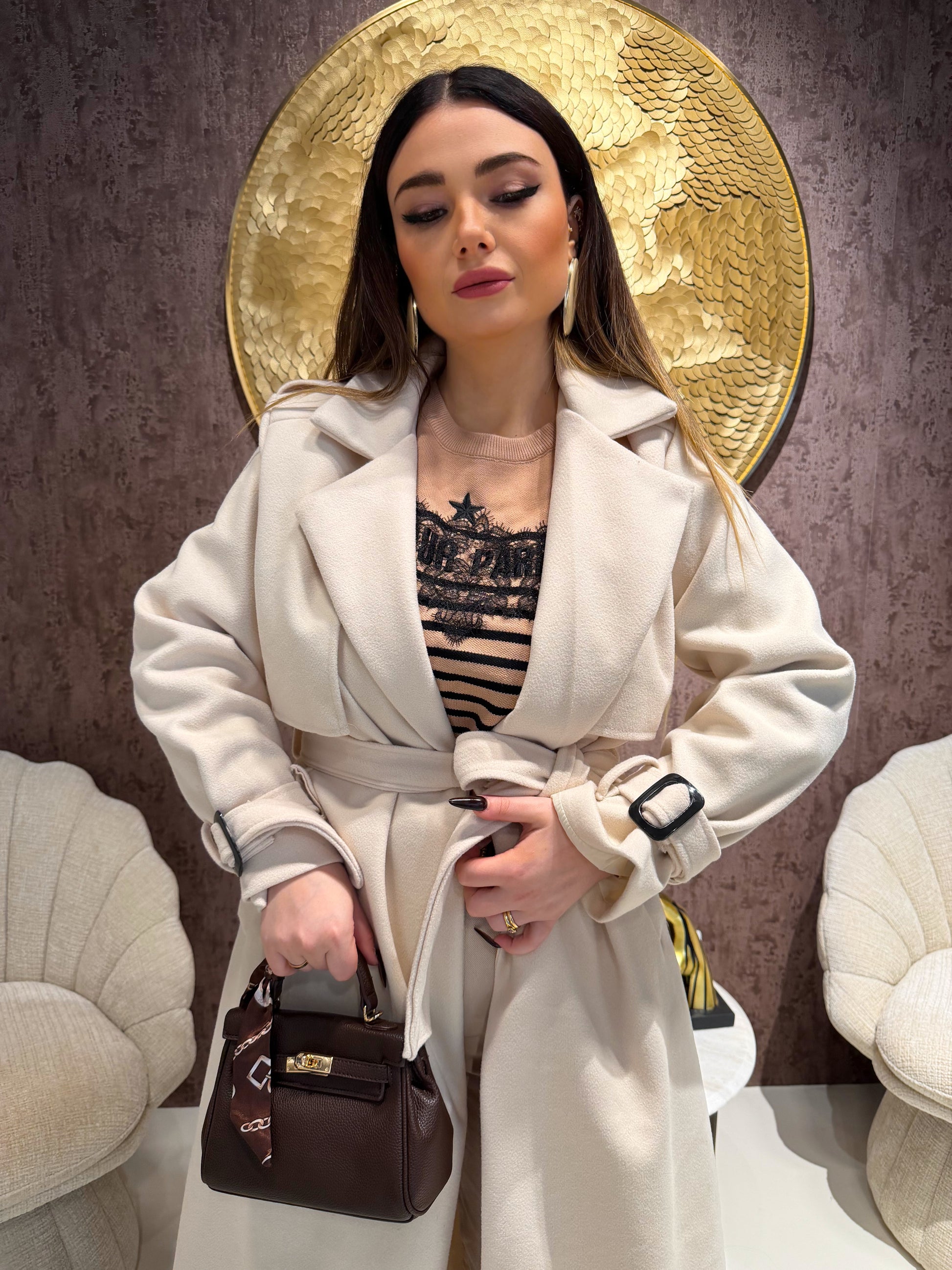 Cappotto lungo Creamy - R.a. Boutique