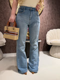 Jeans con borchie e dettaglio maculato sul retro - R.a. Boutique