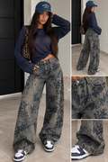 Jeans Balloon Floreale Vintage Denim - R.a. Boutique