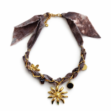Collana Foulard Tortora con sole - R.a. Boutique