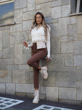Pantalone vita alta choco - R.a. Boutique 