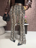 Pantalone a zampa animalier - R.a. Boutique