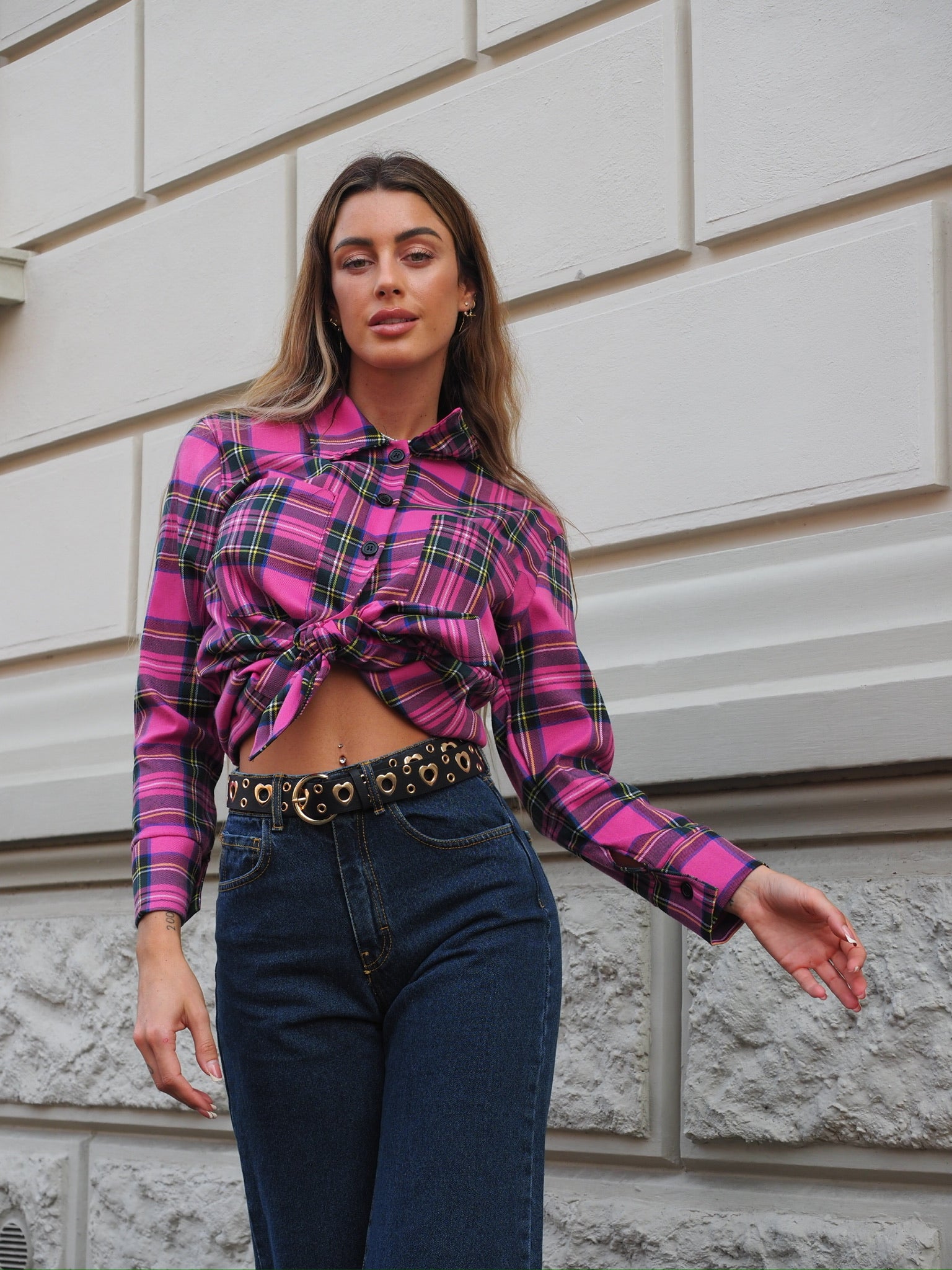 Camicia check Fuxia - R.a. Boutique 