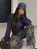 Maglia Soft Tencel e Lana Manica Ampia blu - R.a. Boutique