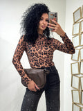 Maglia con strass animalier - R.a. Boutique