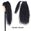 Coda effetto bagnato riccio con Laccio Nero - R.a. Boutique 