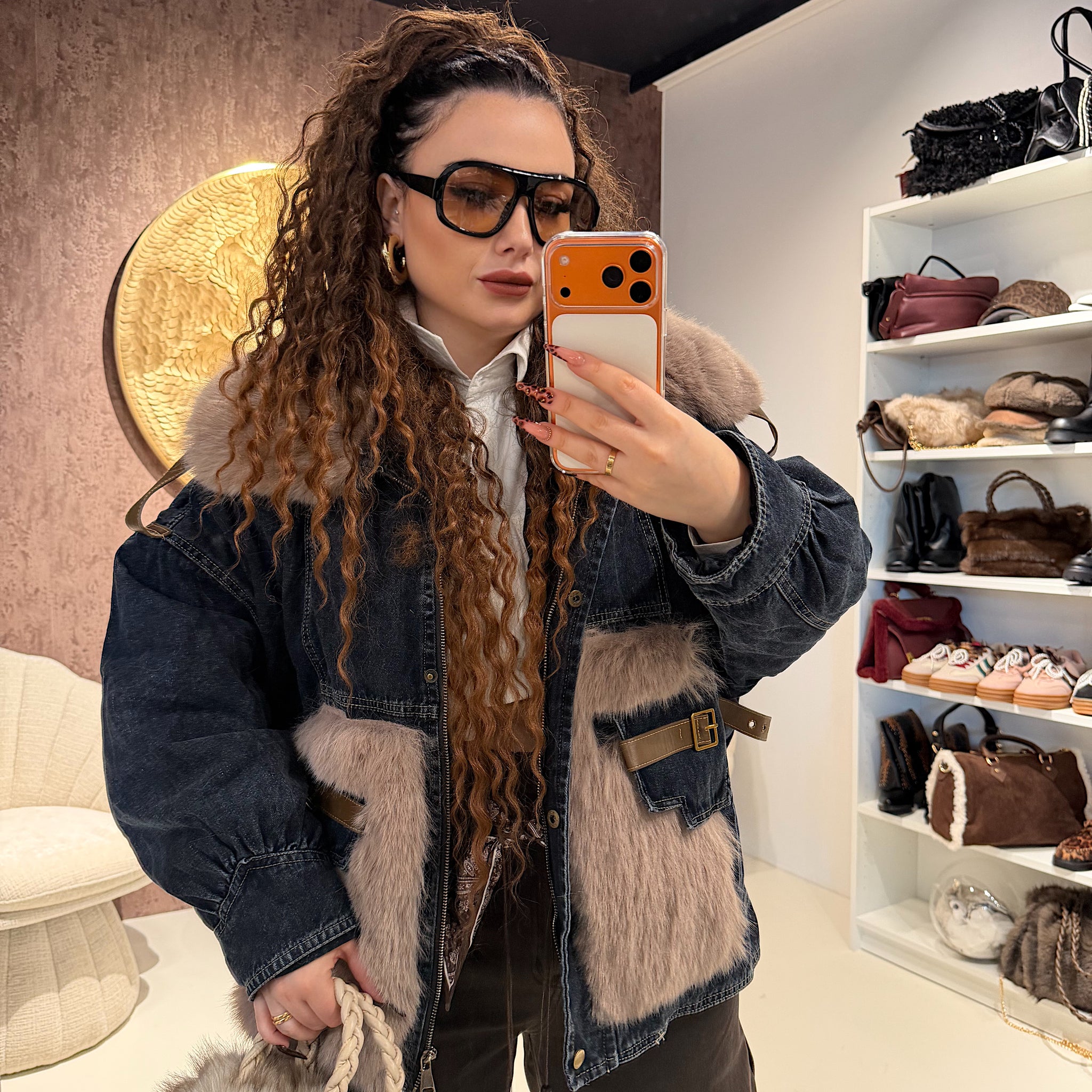 Giaccone Denim Luxury Fur - R.a. Boutique