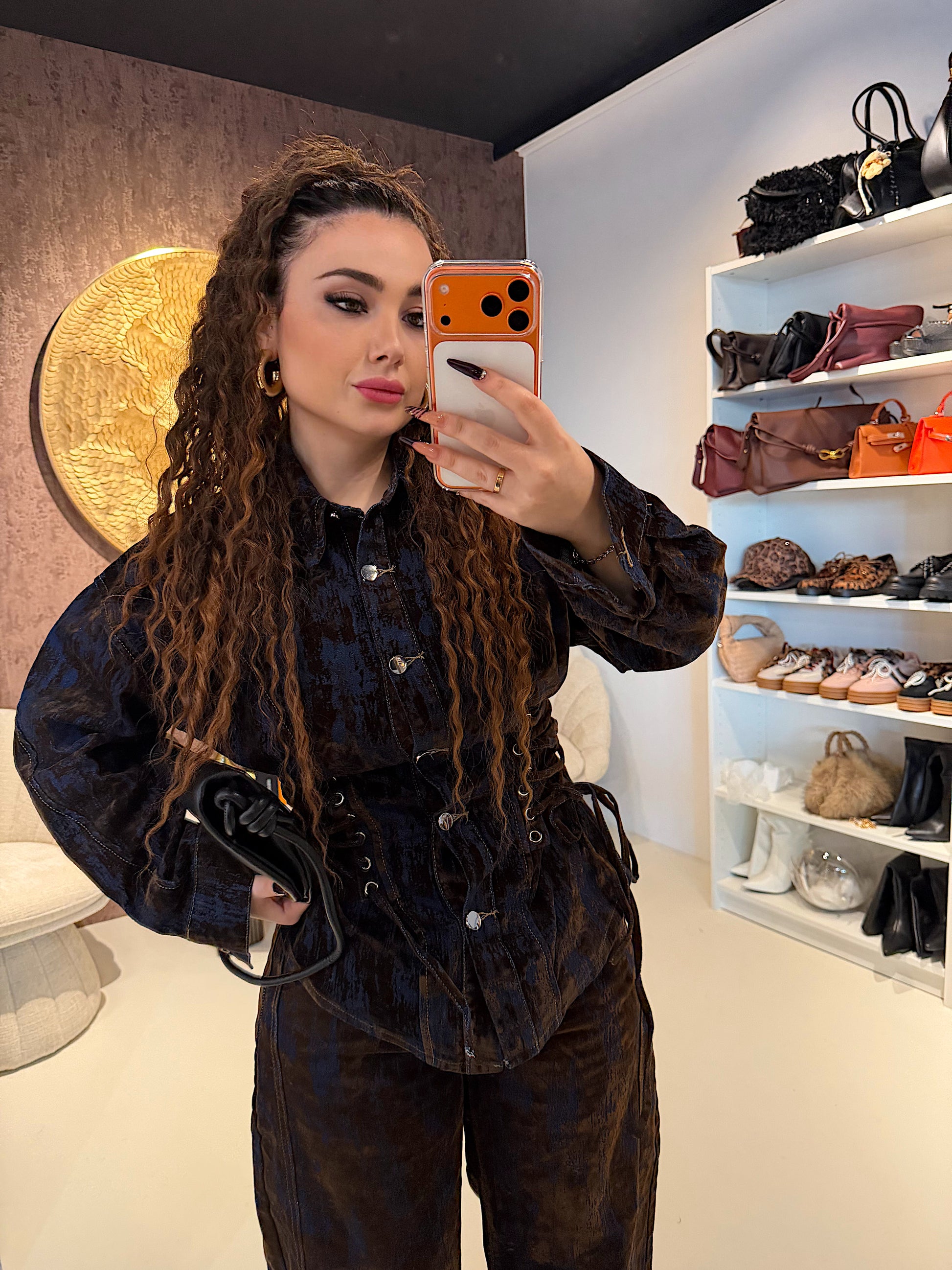 Completo Denim Corset Effect - R.a. Boutique