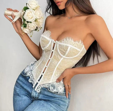 Corpino con pizzo - R.a. Boutique