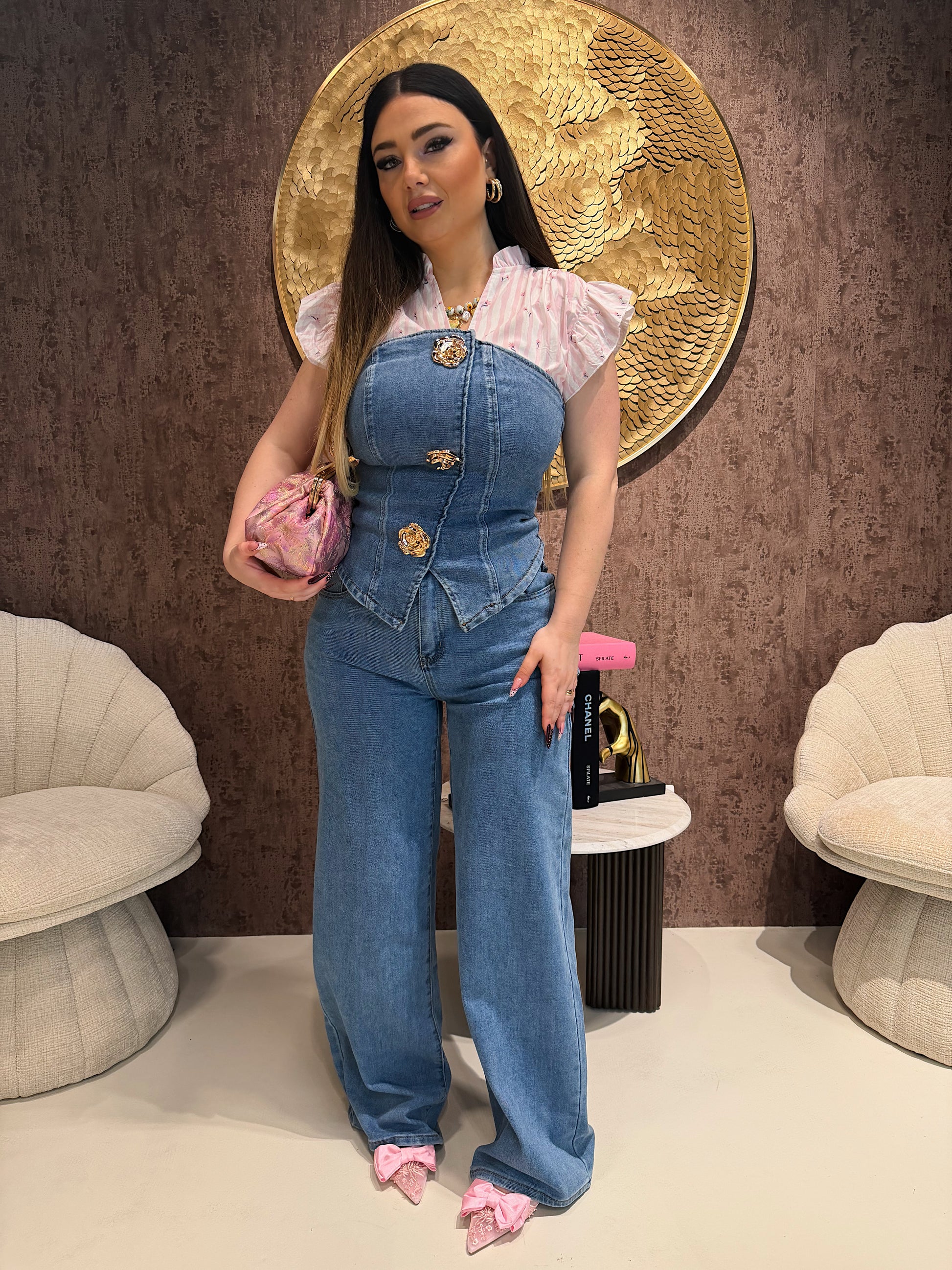 Completo Denim Sculpt Rose - R.a. Boutique