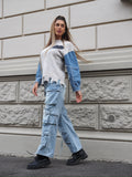 Maglione over con dettaglio in jeans - R.a. Boutique 