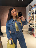 Completo Denim Flower - R.a. Boutique