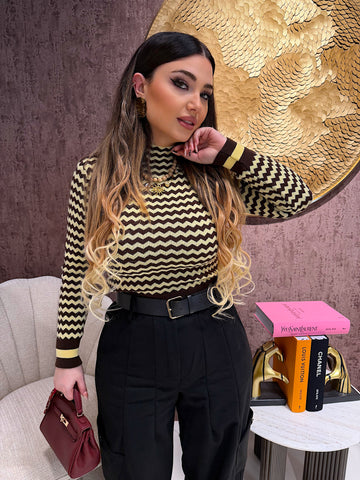 Maglione Zig Zag Pink