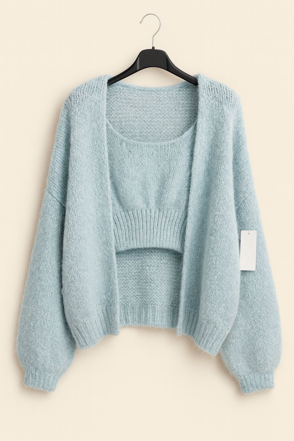 Maglione piu top Lovely Hearts rosa