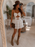 Abito pizzo sangallo con stelle oro - R.a. Boutique