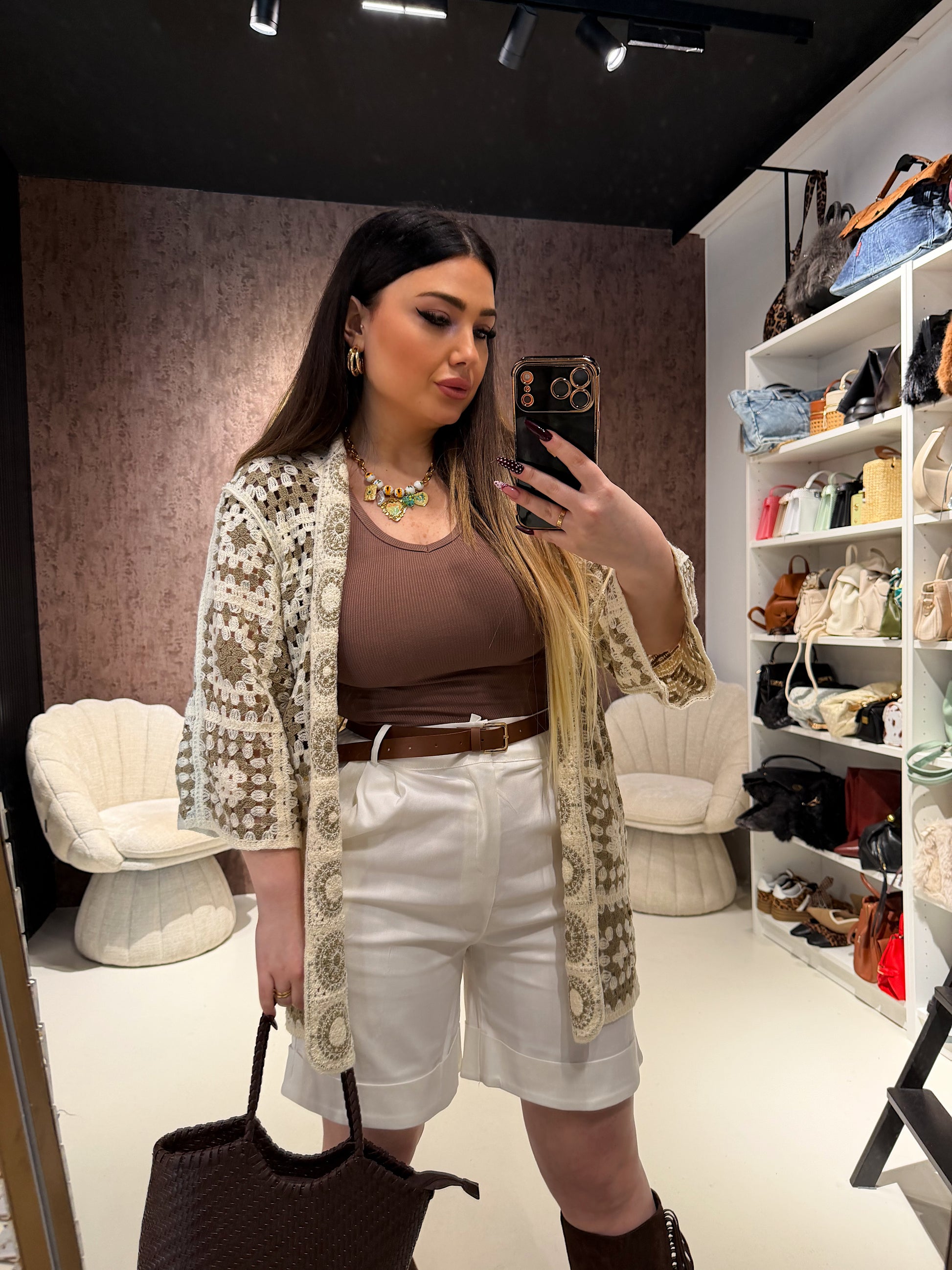 Cardigan Crochet Boho Chic - R.a. Boutique
