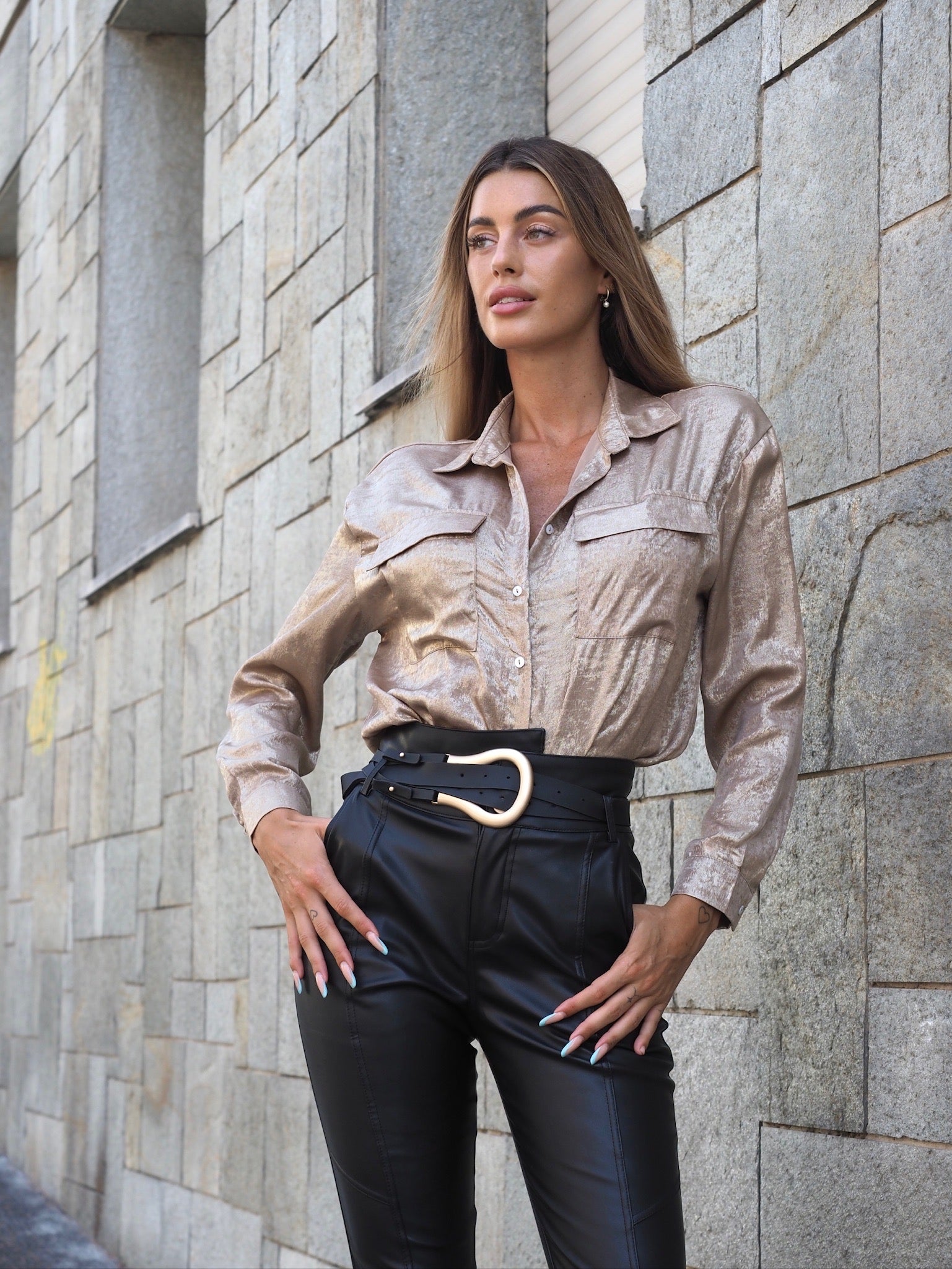 Camicia metal gold - R.a. Boutique 