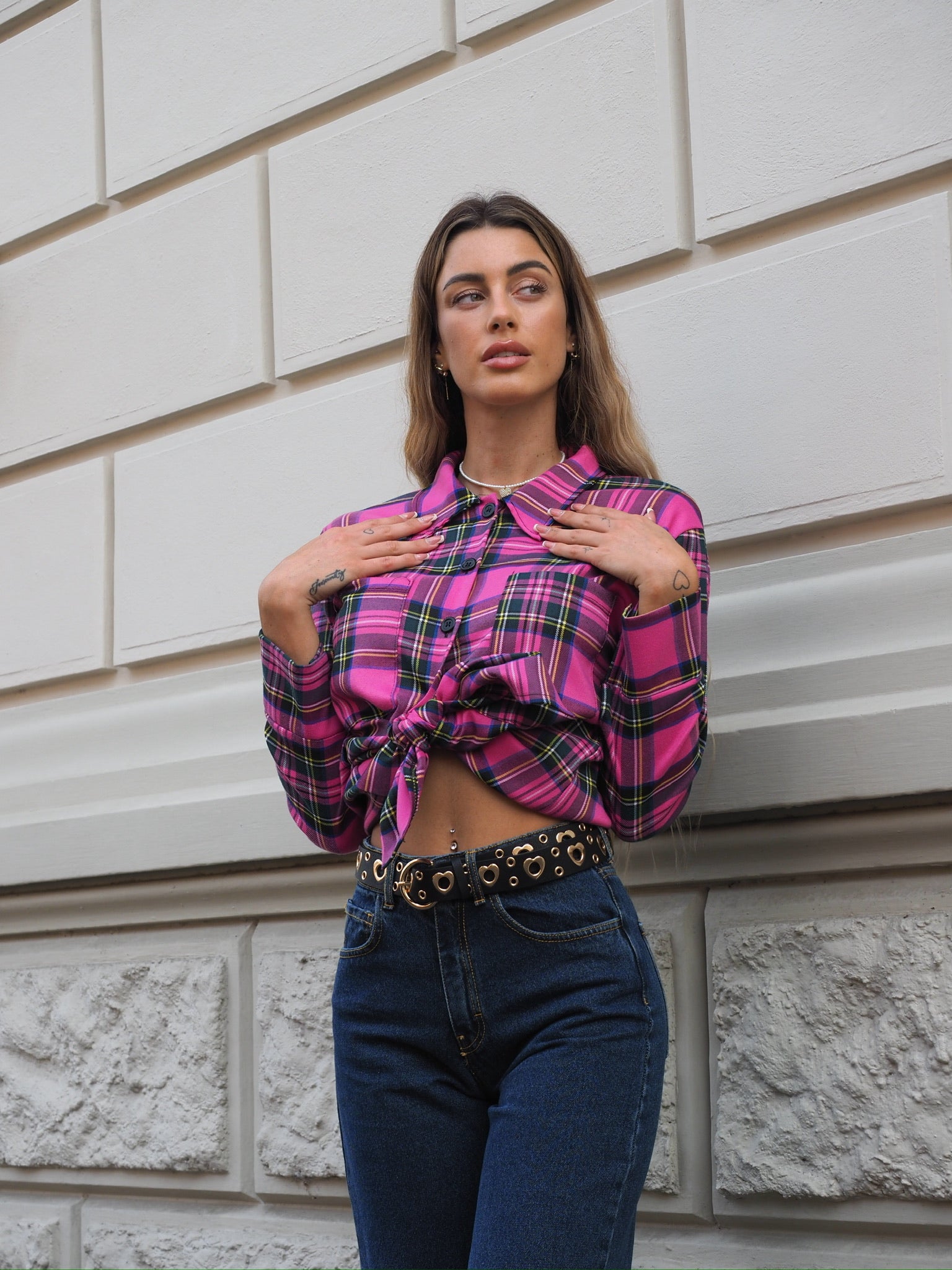 Camicia check Fuxia - R.a. Boutique 