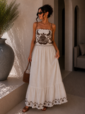 Abito lungo boho chic ricamato - R.a. Boutique