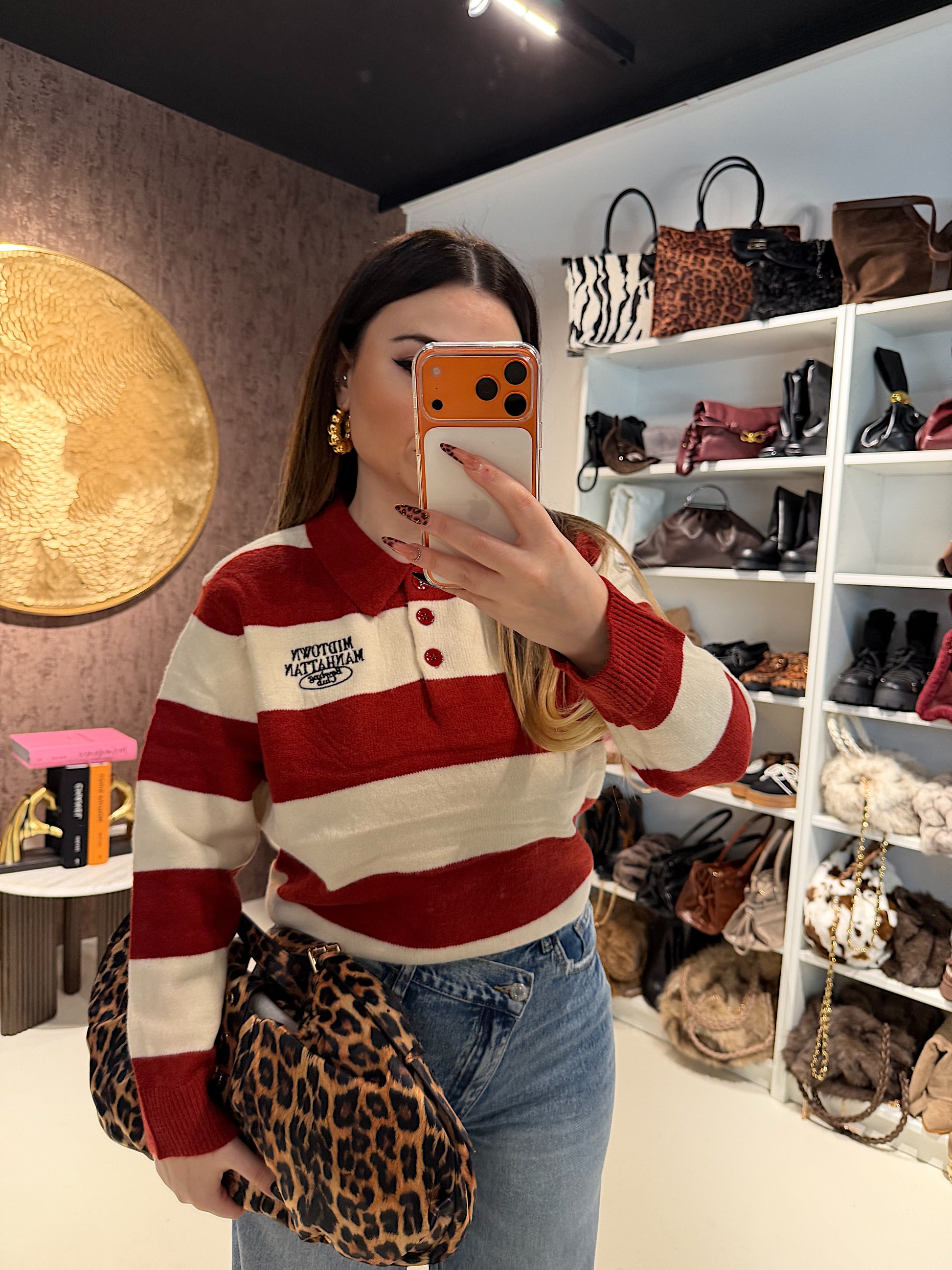 Maglione Manhattan a righe - R.a. Boutique