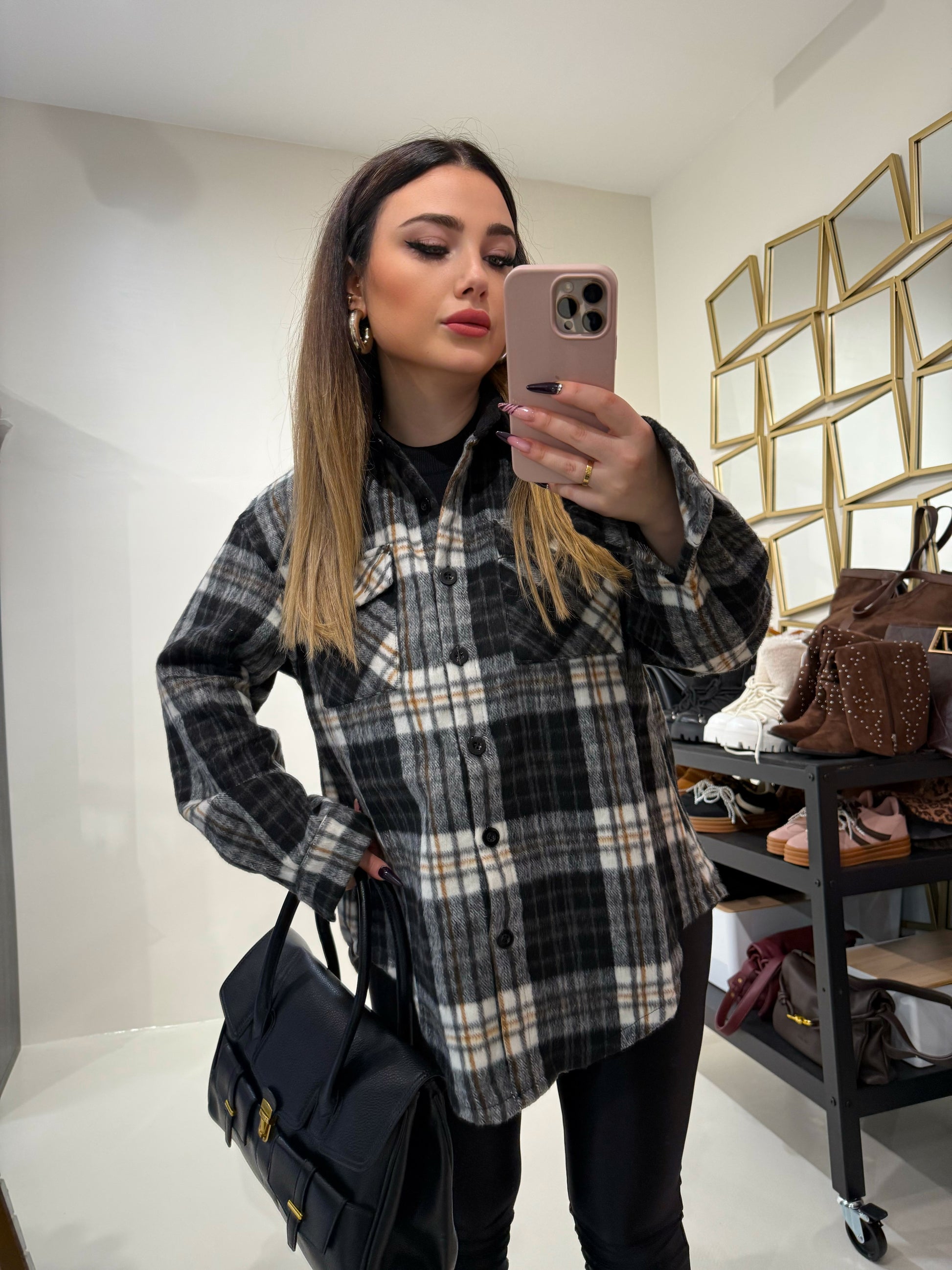 Camicia Oversize in Flanella a Quadri - R.a. Boutique