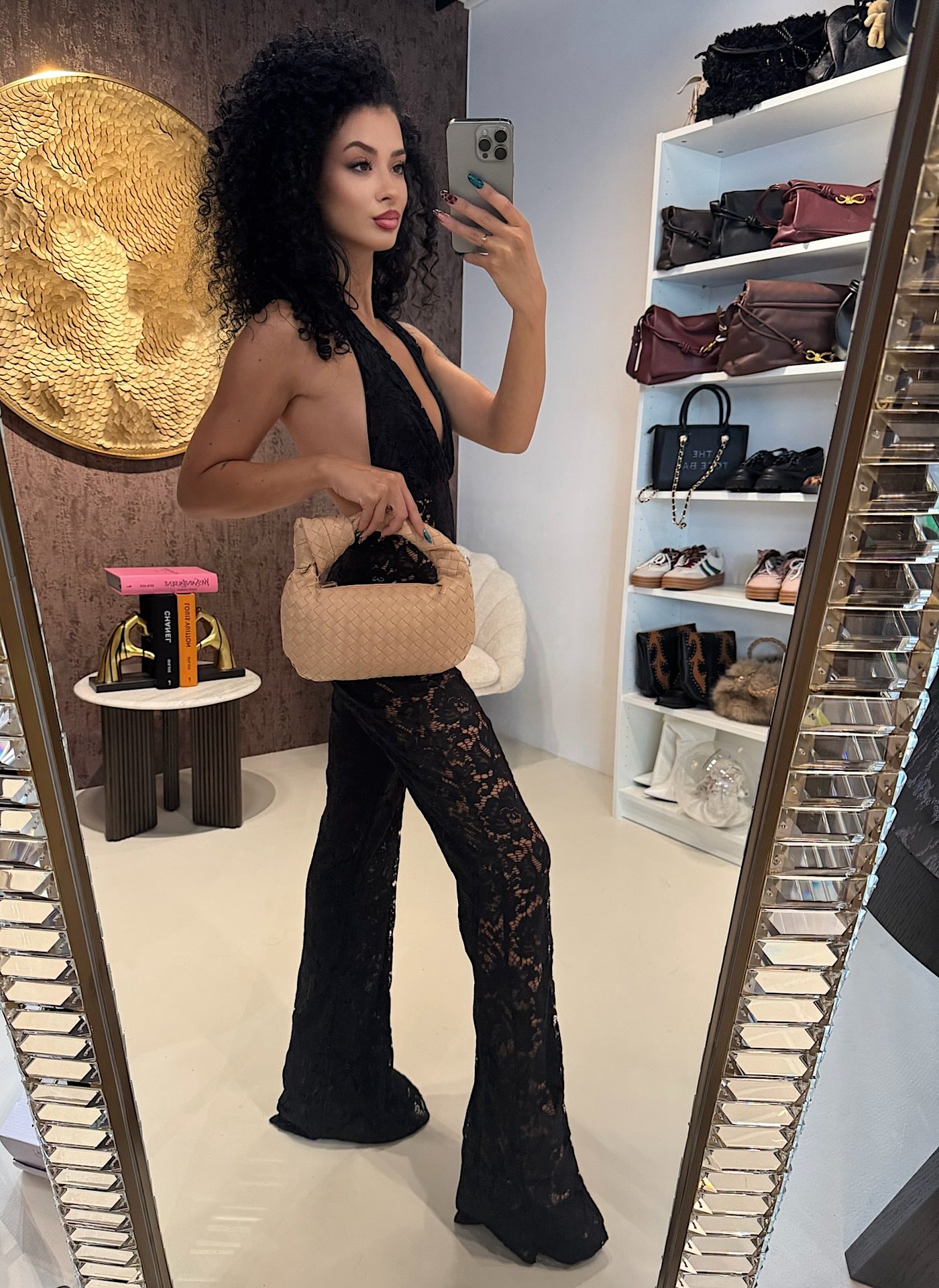 Tuta con fianchi in pizzo trasparenti - R.a. Boutique