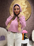 Felpa rosa con cappuccio - R.a. Boutique
