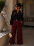 Camicia ricamata floreale Elegance - R.a. Boutique