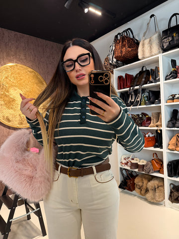 Polo a righe vari colori - R.a. Boutique