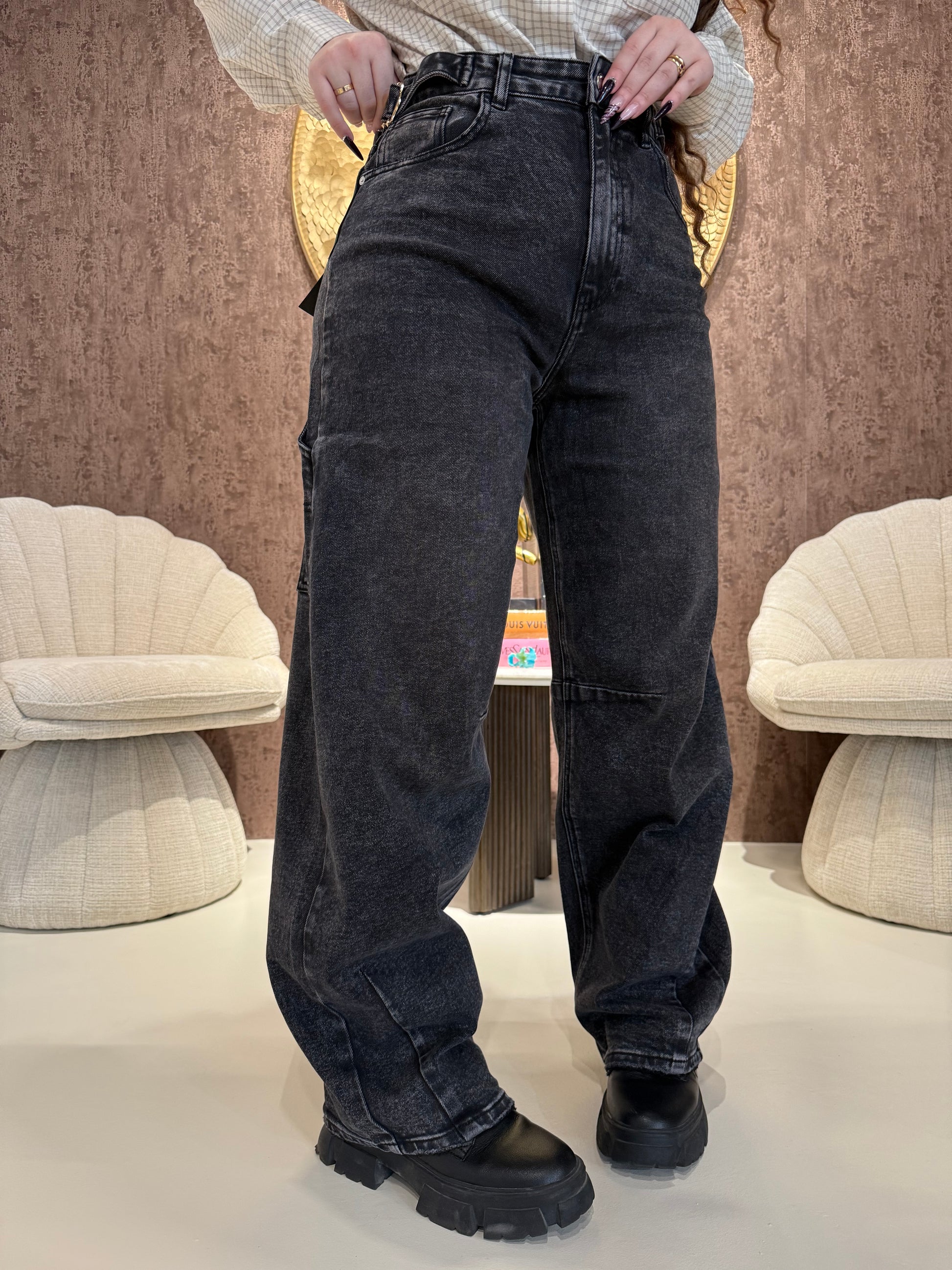 Jeans ballon con cintura - R.a. Boutique