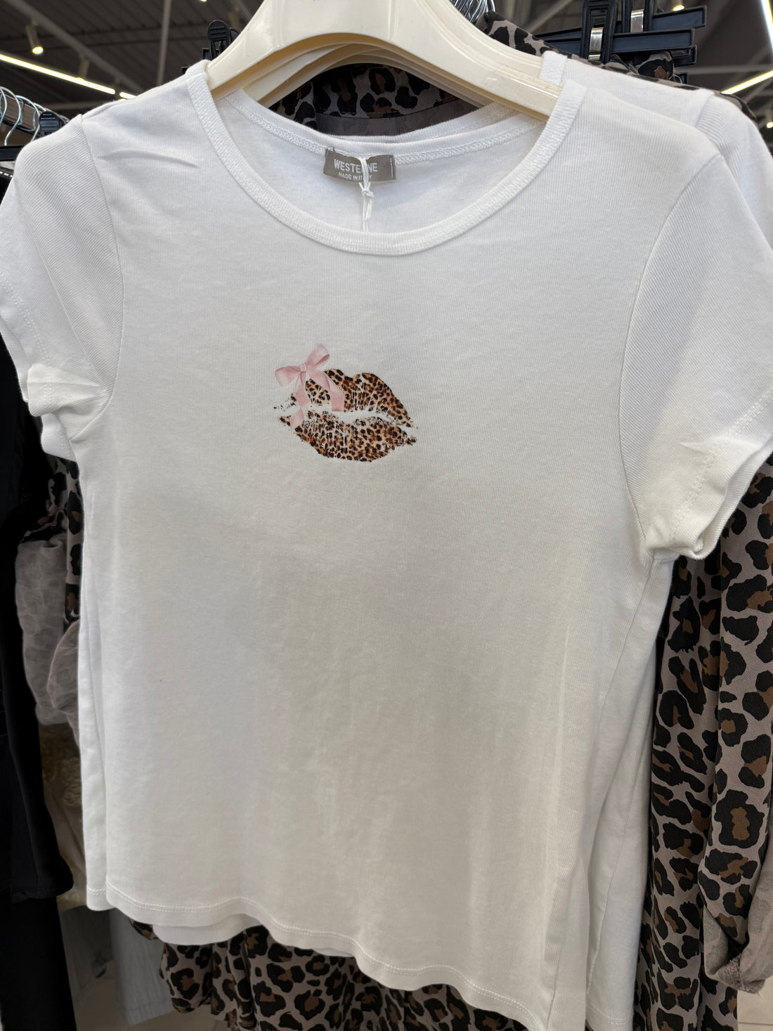 T-shirt kiss bianca - R.a. Boutique