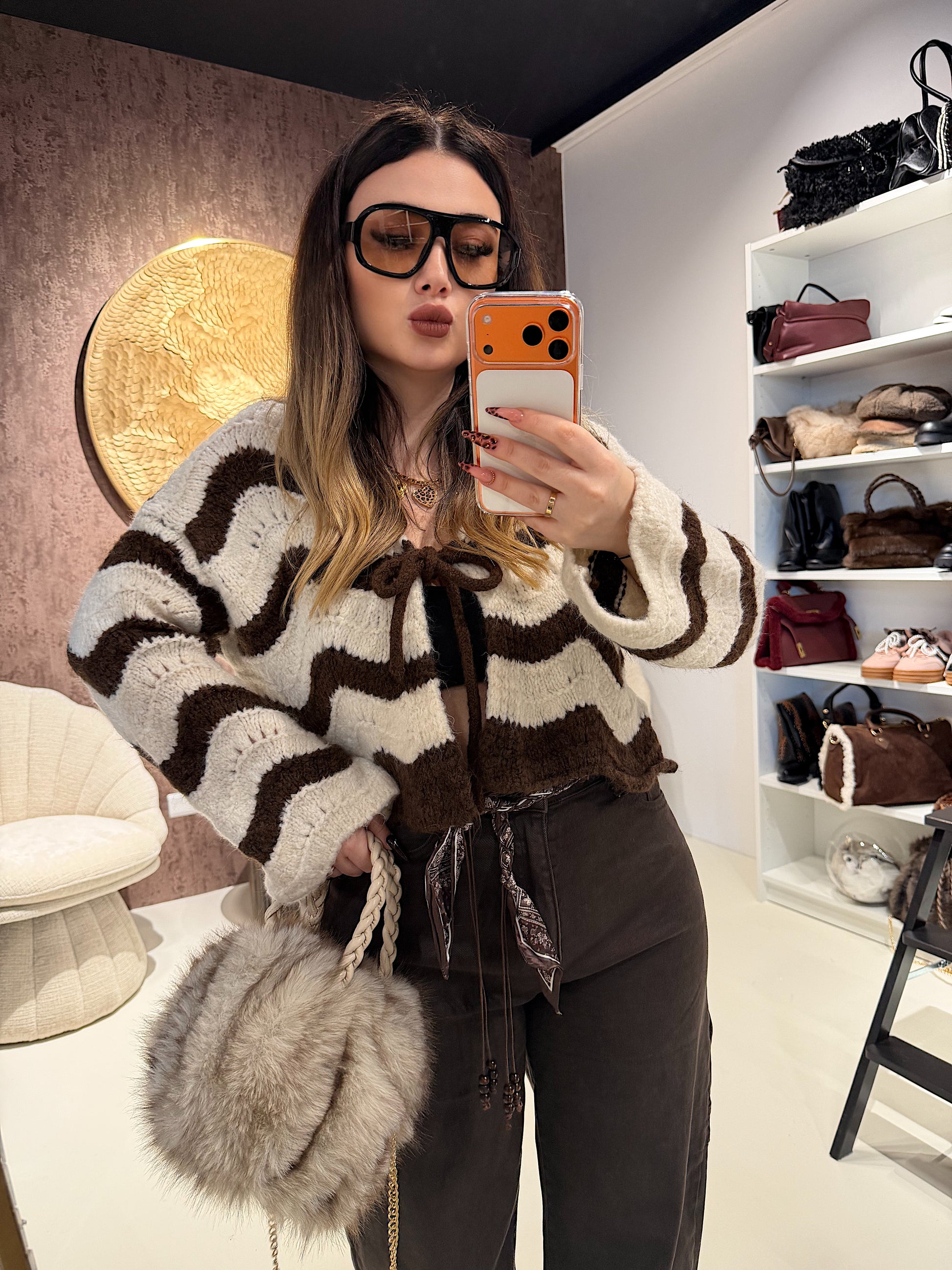 Maglioncino Waves Knit Bicolor - R.a. Boutique