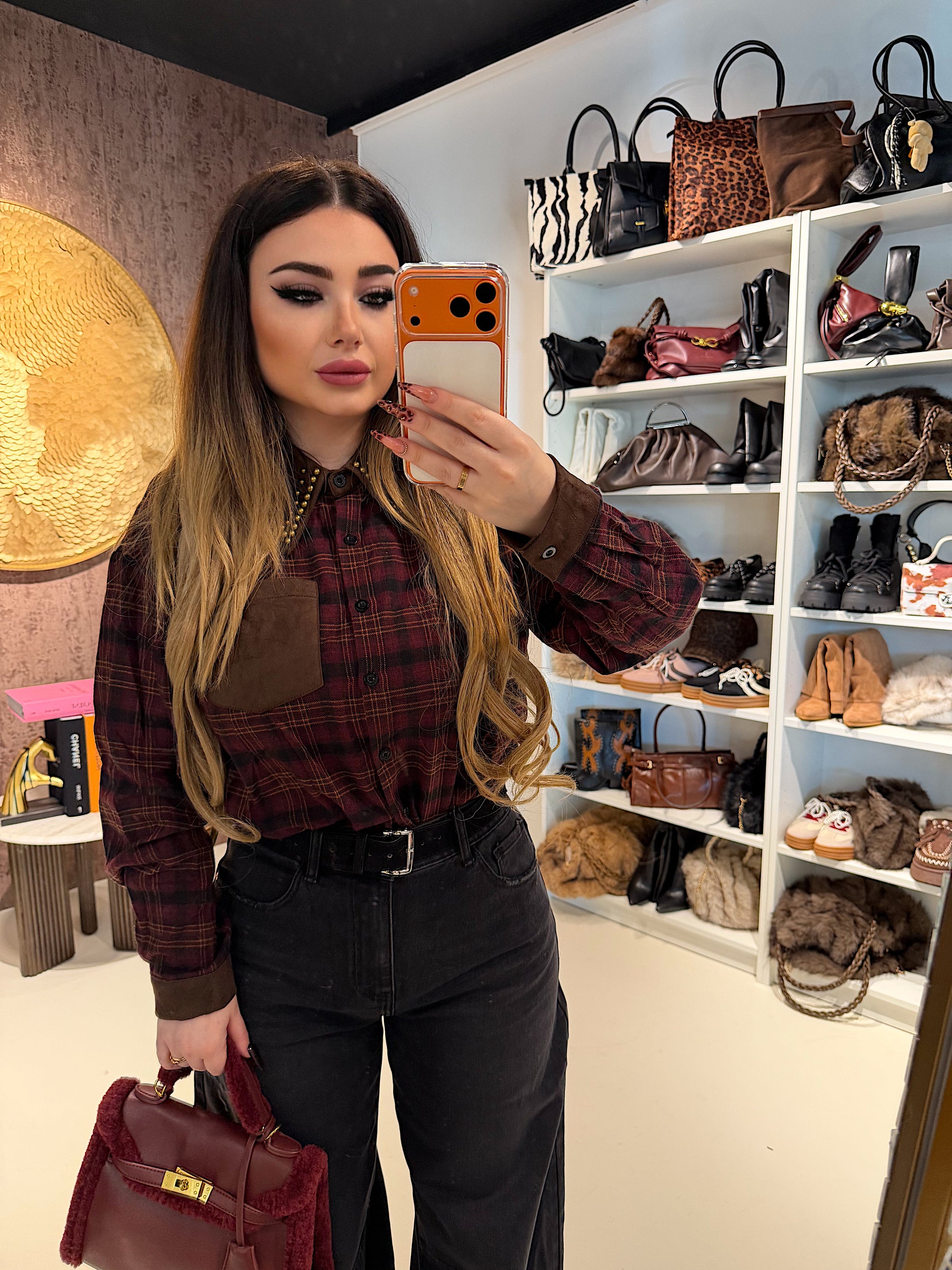 Camicia Rockwood a Quadri con Borchie - R.a. Boutique