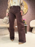 Jeans a Vita brown Asimmetrica Twist Up - R.a. Boutique