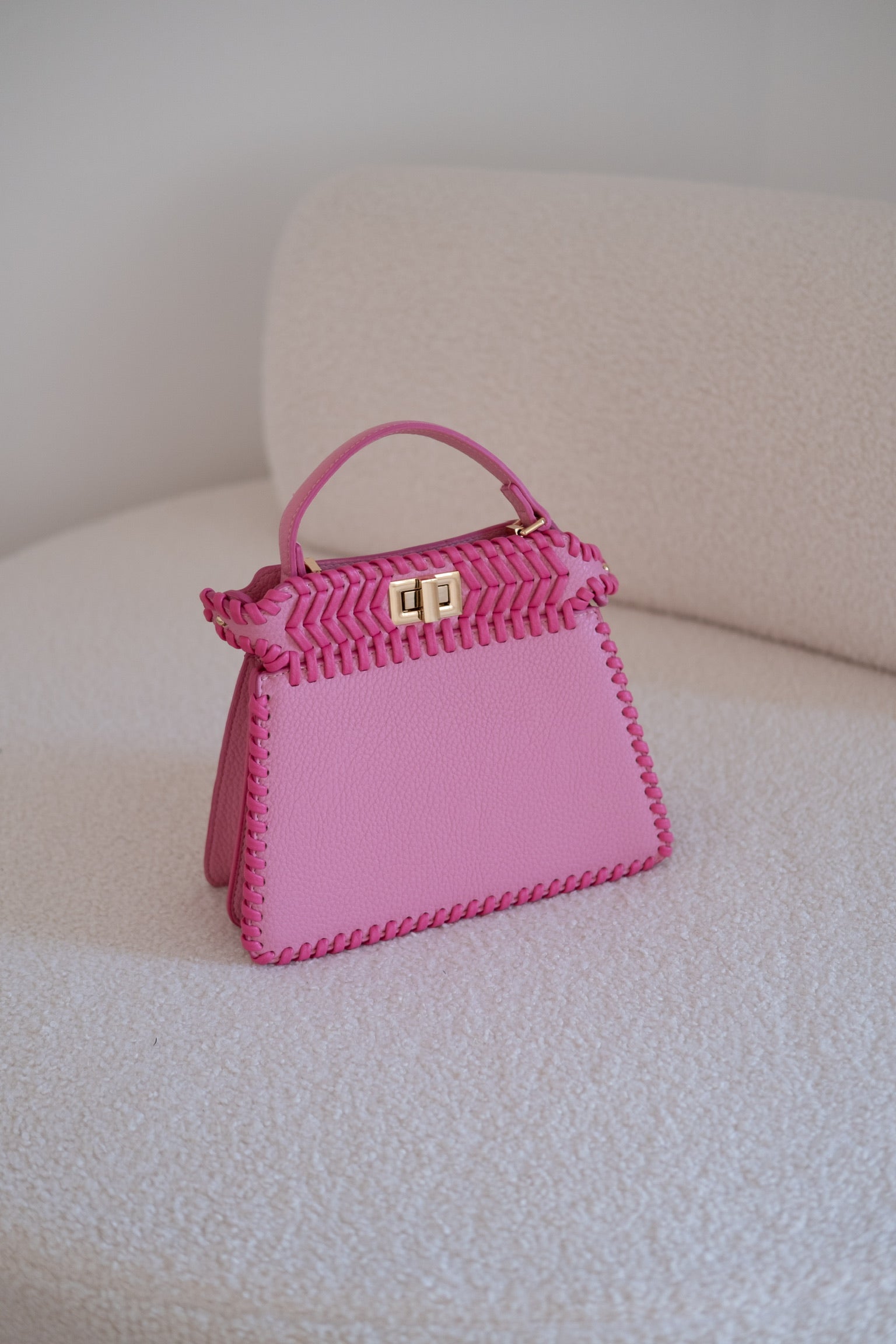 Borsa rosa con cordicina - R.a. Boutique 