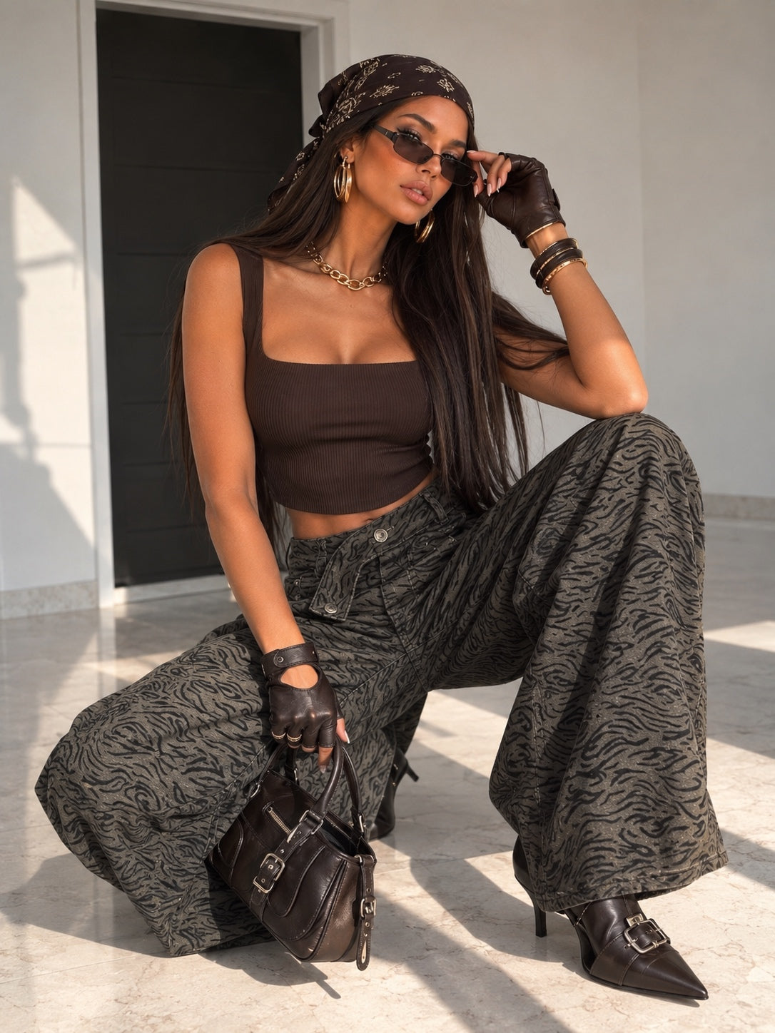 Jeans Tiger Grey Wide Leg - R.a. Boutique