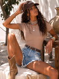 Top Collo Alto Essential a costine - R.a. Boutique