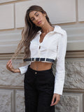 Camicia crop con cintura - R.a. Boutique 