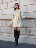 Abito in maglia gold con cintura - R.a. Boutique 