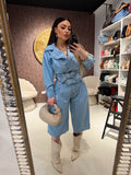 Giacca e pantalone in jeans con cintura - R.a. Boutique