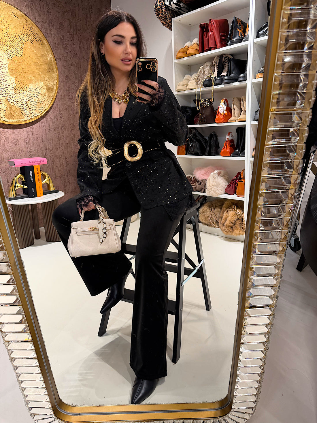 Giacca glitter elegant lace