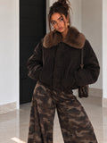 Bomber Nero con Collo in Pelliccia - R.a. Boutique